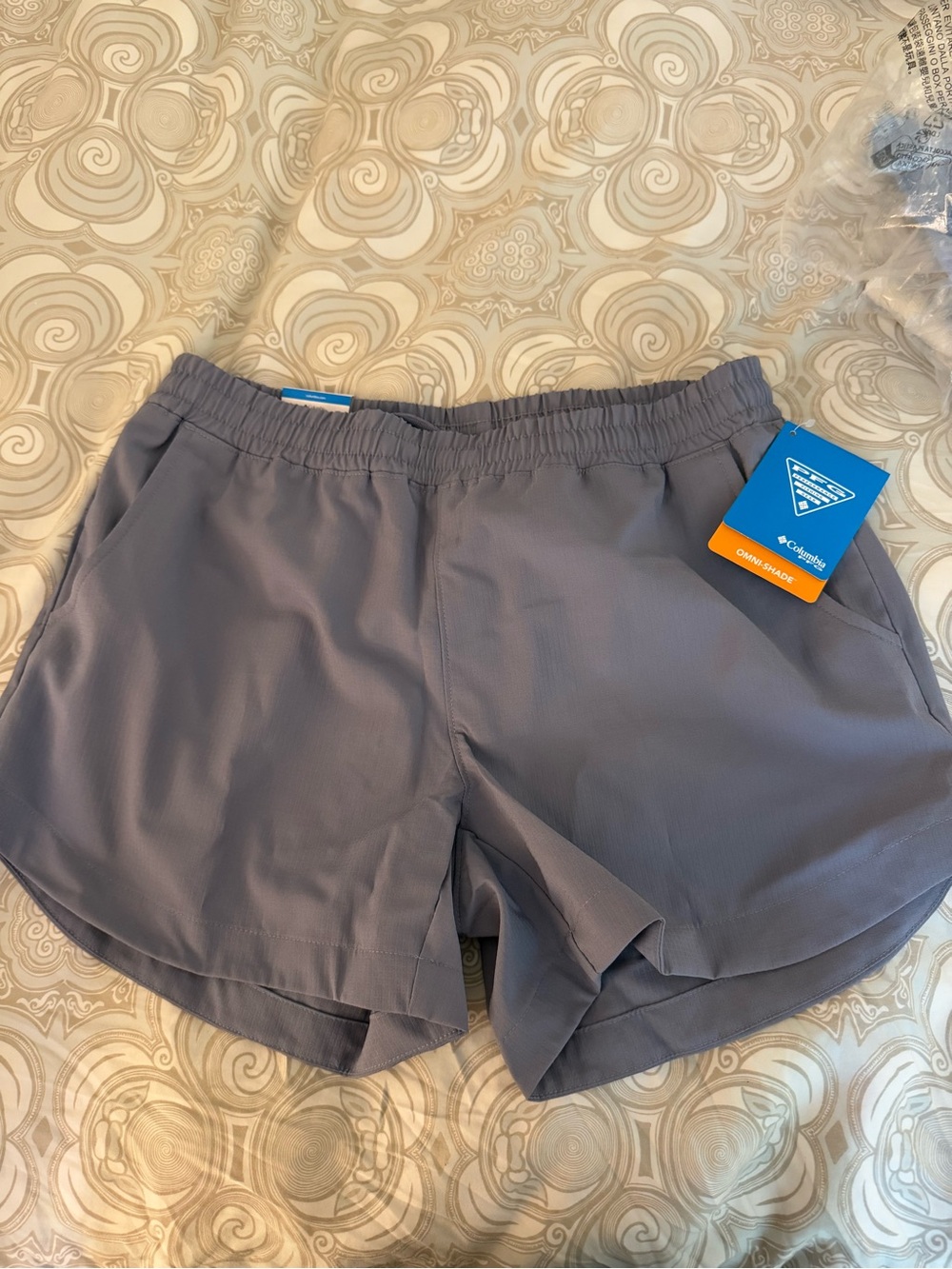 Columbia tamiami pull on shorts gray/purple Blue Women's Athletic Shorts